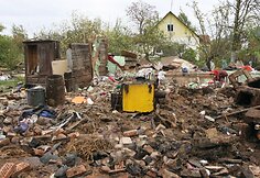 Dujų sprogimas sugriovė namą iki pamatų