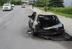 Sudegęs &bdquo;citroenas&ldquo; &Scaron;iauliuose