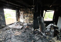 Jauna &scaron;eima po gaisro rugsėjo 1-ąją sutinka be namų
