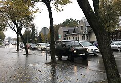 Jonavos miesto centre – avarija, sužeistas motociklininkas