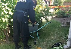 Joniškyje išminuotojai sprogmenį ėmė iš karučio
