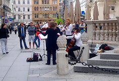 Orkestras Vienos gatvėse