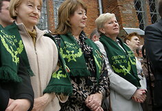 Valdas Adamkus su Alma Adamkiene lankėsi Vilkijoje