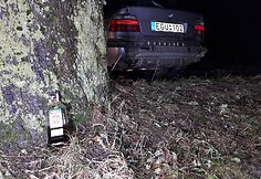 &Scaron;alia Pagėgių į medį trenkėsi BMW