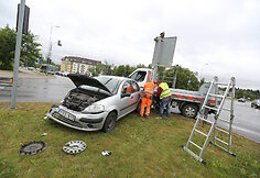 Avarija Geležinio Vilko ir Mokslininkų gatvių sankryžoje
