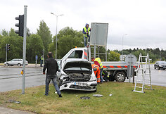Avarija Geležinio Vilko ir Mokslininkų gatvių sankryžoje