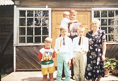 1995 m. Kazimieras Jakutis, Birutė Jakutienė ir sūnūs 