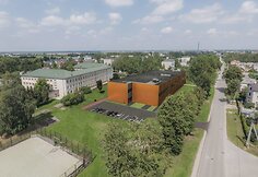 Šiaulių sporto gimnazijos universalios sporto salės vizualizacija