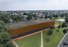 Šiaulių sporto gimnazijos universalios sporto salės vizualizacija