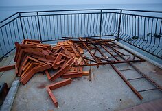V.Putino rezidencijos &scaron;laitą skalauja Baltijos jūra