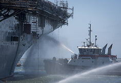 Desantinio laivo "USS Bonhomme Richards" gaisras ir jo pasekmės