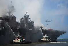 Desantinio laivo "USS Bonhomme Richards" gaisras ir jo pasekmės