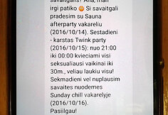 Nepageidaujamos reklaminės &bdquo;Gay Sauna&ldquo; žinutės