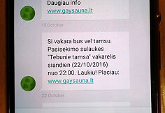 Nepageidaujamos reklaminės &bdquo;Gay Sauna&ldquo; žinutės
