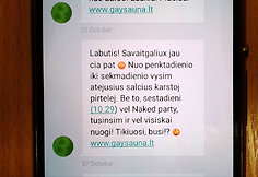 Nepageidaujamos reklaminės &bdquo;Gay Sauna&ldquo; žinutės