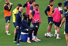 Usainas Boltas treniruojasi su Australijos komanda &bdquo;Mariners&ldquo;.