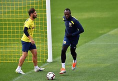 Usainas Boltas treniruojasi su Australijos komanda &bdquo;Mariners&ldquo;.