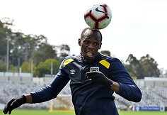 Usainas Boltas treniruojasi su Australijos komanda &bdquo;Mariners&ldquo;.