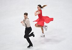 Allison Reed ir Saulius Ambrulevičius pasaulio čempionate &Scaron;vedijoje.
