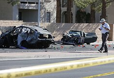 Henry Ruggsas III vairavo &bdquo;Chevrolet Corvette&ldquo; paryčiais prie Las Vegaso, kai įvyko tragi&scaron;ka avarija.
