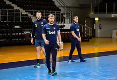 Lietuvos rankinio rinktinė rengiasi mačui Alytuje.