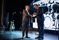 Dviračių sporto jubiliejaus &scaron;ventė. Gintautas Umaras ir Virgilijus Alekna