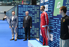 Europos jaunimo plaukimo čempionato Lazdynų baseine akimirka.