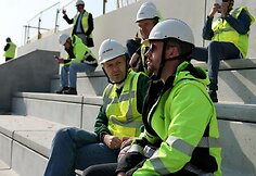 Nacionalinio stadiono statybas apžiūrėjo Vilniaus „Žalgirio“ klubo vadovai.Andrius Tapinas, Mindaugas Kasperūnas, „Naresta“ vadovas Tadas Grincevičius.
