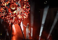 Olimpinių žaidynių atidarymo ceremonijos akimirka.
