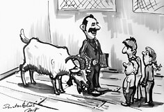Karikatūromis pažvelgta į vis dar aktualią Lietuvos problemą – padėtį mokyklų sporto salėse.