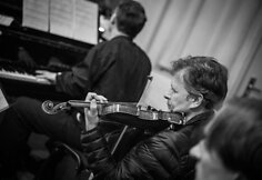 Lino Adomaičio, Egidijaus Buožio ir Vokiet0ijos styginių kvinteto &bdquo;G-Strings&ldquo; koncerto repeticija