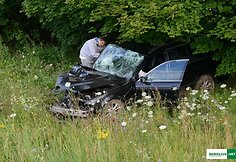 Prie Daugų susidūrė BMW ir &bdquo;Audi&ldquo;, žuvo &bdquo;Audi&ldquo; vairuotojas