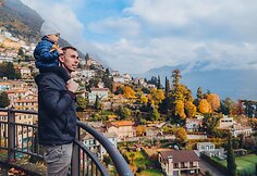 Jevgeni Filippovas su sūnumi Luku Italijoje 