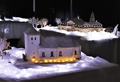 Meduolinis Žagarės miestelis, eksponuojamas Žagarės dvaro rūmuose