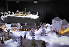 Meduolinis Žagarės miestelis, eksponuojamas Žagarės dvaro rūmuose