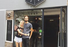 Marijus Jakas su žmona Jessie Jane