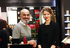 Vakarėlio „Red Lips week by Giorgio Armani“ akimirka