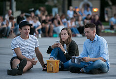 „Kino po žvaigždėmis“ atidarymo akimirka