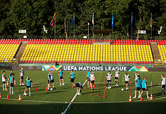 Lietuvos futbolo rinktinės treniruotė 