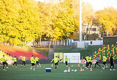 Lietuvos futbolo rinktinės treniruotė