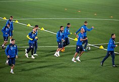 Rumunijos futbolo rinktinės treniruotė