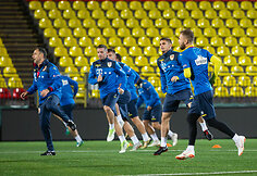 Rumunijos futbolo rinktinės treniruotė