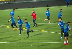 Rumunijos futbolo rinktinės treniruotė