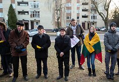 Jaunųjų konservatorių susirinkimas prie Rusijos ambasados Vilniuje
