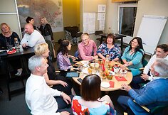 Lietuvos socialdemokratų partijos nariai laukia Europos parlamento rinkimų rezultatų