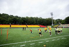 Lietuvos futbolo rinktinės treniruotė