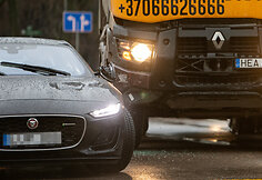 Sunkvežimio ir automobilio autoįvykis Saltoni&scaron;kių gatvėje