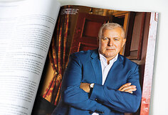 Arvydas Anu&scaron;auskas ir Lina Anu&scaron;auskienė žurnale