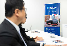 Bendrovės &bdquo;Vilniaus vie&scaron;asis transportas&ldquo; spaudos konferencija naujų troleibusų pristatymui