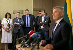Rima Ba&scaron;kienė, Ramūnas Karbauskis, Andrius Palionis